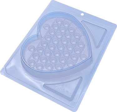 Heart Pop It Fidget 3-Part Chocolate Mold (BWB) - ViaCheff.com
